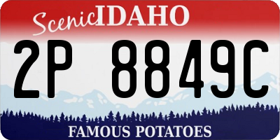 ID license plate 2P8849C