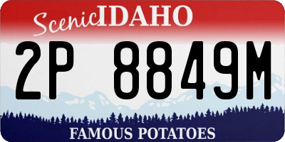 ID license plate 2P8849M