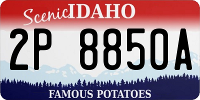ID license plate 2P8850A