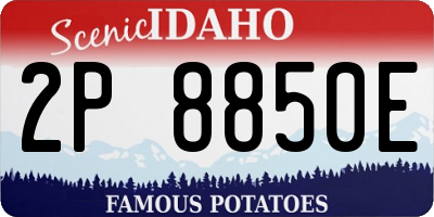 ID license plate 2P8850E