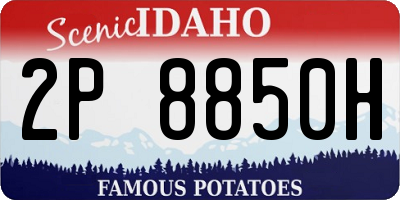 ID license plate 2P8850H