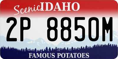 ID license plate 2P8850M