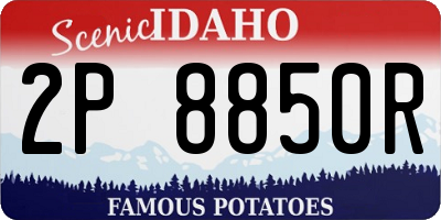 ID license plate 2P8850R