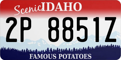 ID license plate 2P8851Z