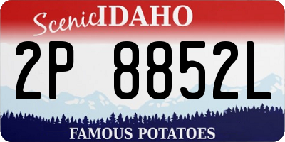 ID license plate 2P8852L