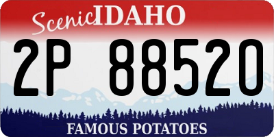 ID license plate 2P8852O