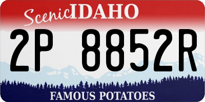 ID license plate 2P8852R