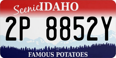 ID license plate 2P8852Y