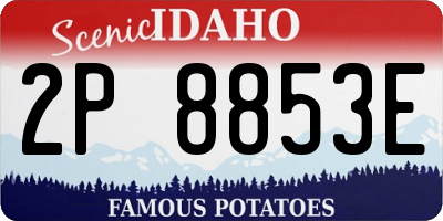 ID license plate 2P8853E