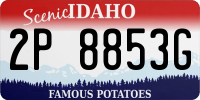 ID license plate 2P8853G