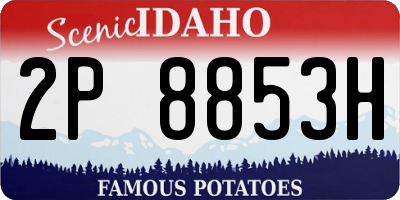 ID license plate 2P8853H