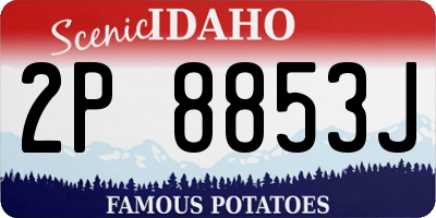 ID license plate 2P8853J