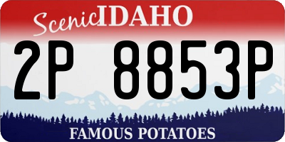ID license plate 2P8853P