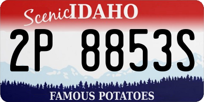 ID license plate 2P8853S