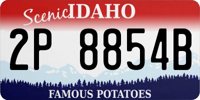 ID license plate 2P8854B