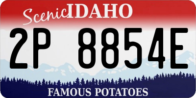 ID license plate 2P8854E