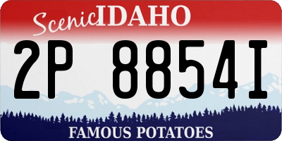 ID license plate 2P8854I