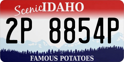ID license plate 2P8854P