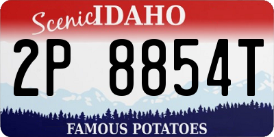 ID license plate 2P8854T