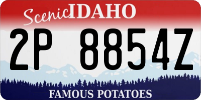 ID license plate 2P8854Z