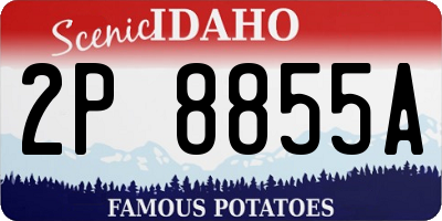 ID license plate 2P8855A