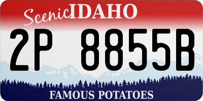ID license plate 2P8855B