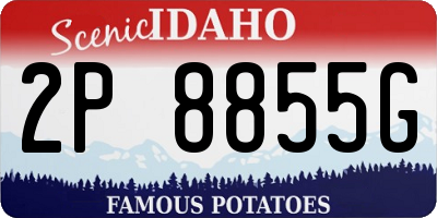 ID license plate 2P8855G