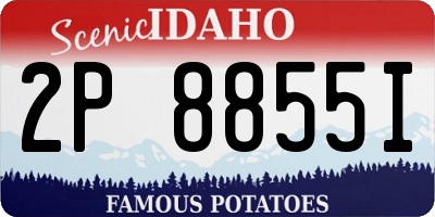 ID license plate 2P8855I