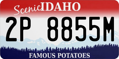 ID license plate 2P8855M