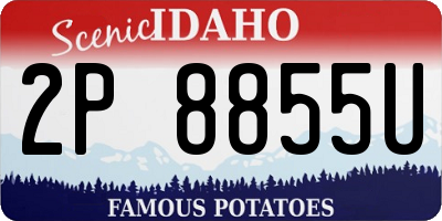 ID license plate 2P8855U