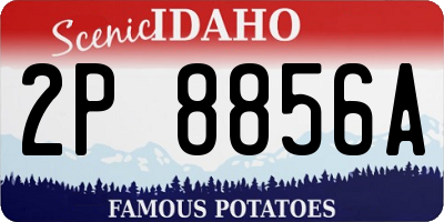 ID license plate 2P8856A