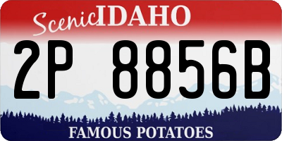 ID license plate 2P8856B