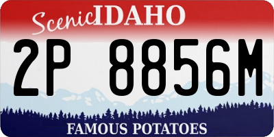 ID license plate 2P8856M