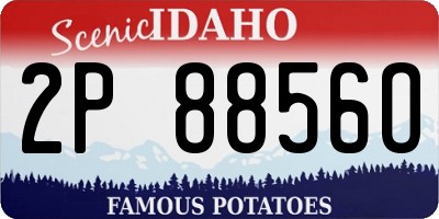 ID license plate 2P8856O