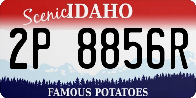 ID license plate 2P8856R