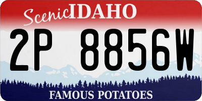 ID license plate 2P8856W