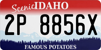 ID license plate 2P8856X