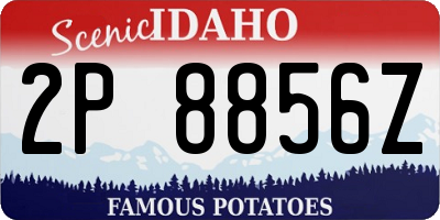 ID license plate 2P8856Z
