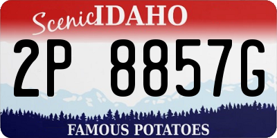 ID license plate 2P8857G