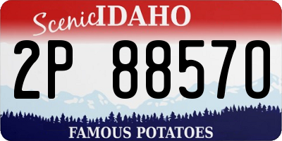 ID license plate 2P8857O