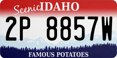 ID license plate 2P8857W