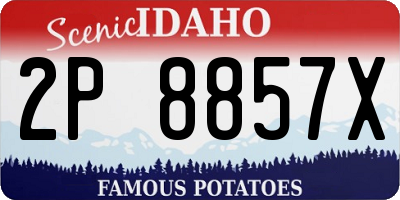 ID license plate 2P8857X