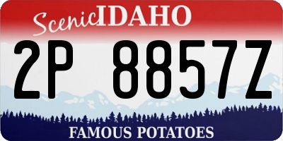 ID license plate 2P8857Z