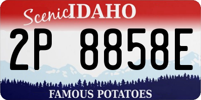 ID license plate 2P8858E