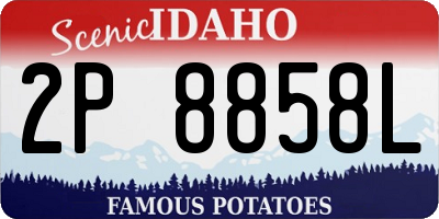 ID license plate 2P8858L