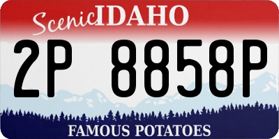 ID license plate 2P8858P