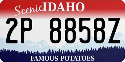 ID license plate 2P8858Z
