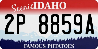 ID license plate 2P8859A