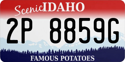 ID license plate 2P8859G