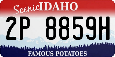 ID license plate 2P8859H